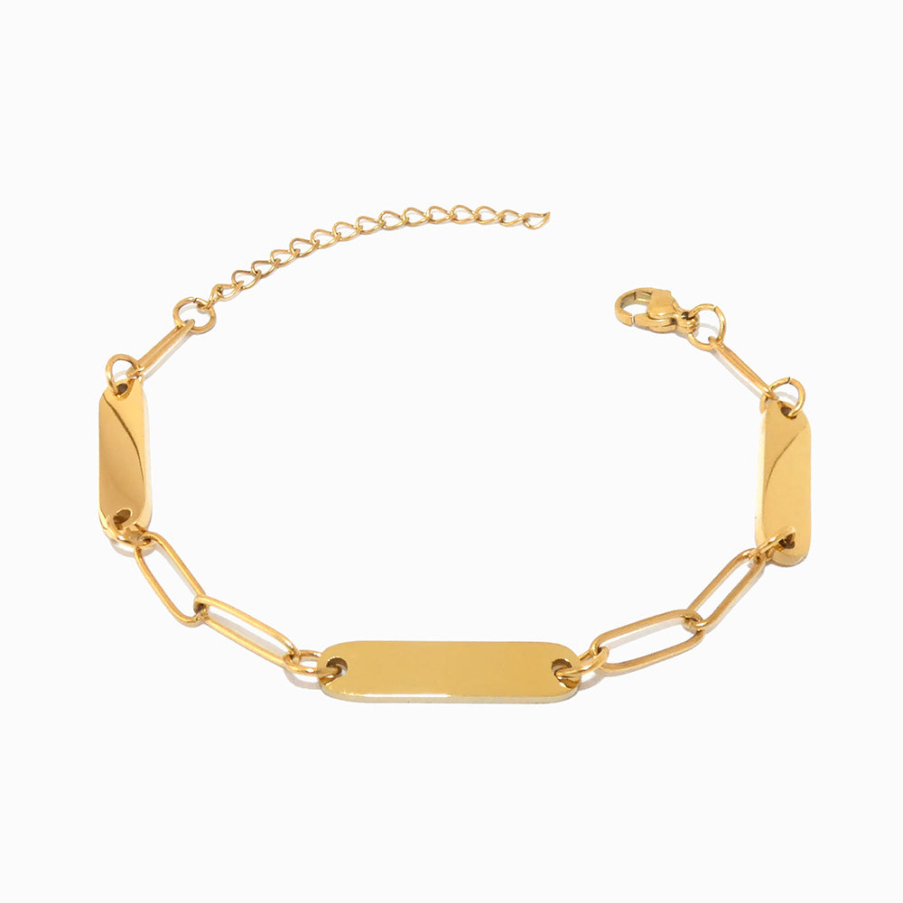 Pulseira Personalizada com Nome em Aço Inoxidável