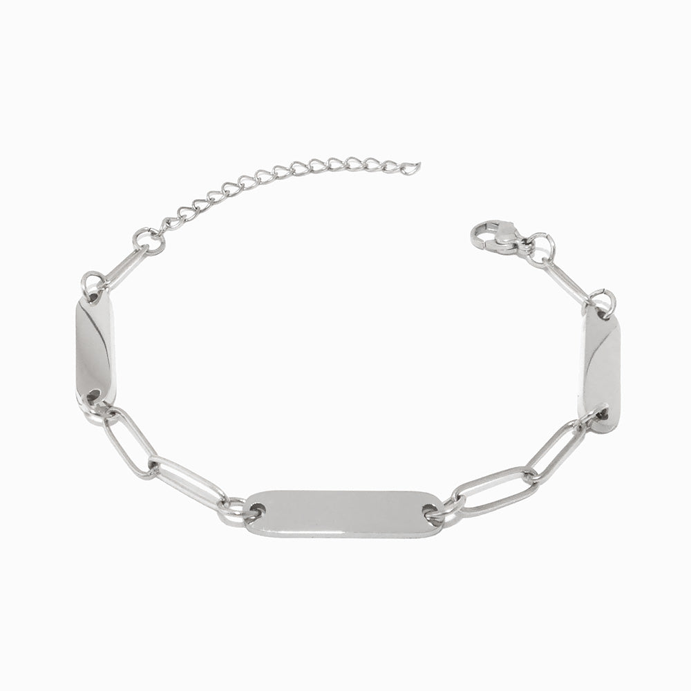 Pulseira Personalizada com Nome em Aço Inoxidável