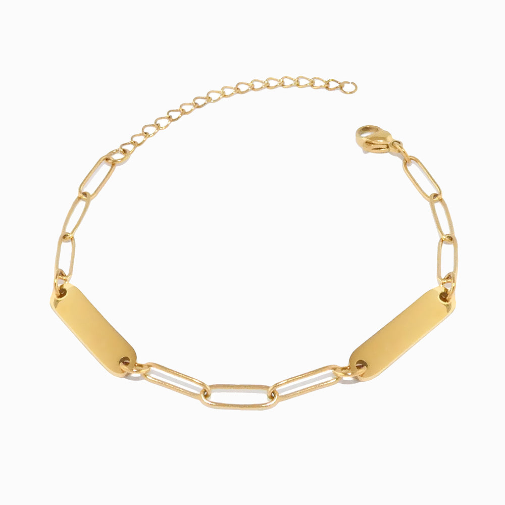 Pulseira Personalizada com Nome em Aço Inoxidável