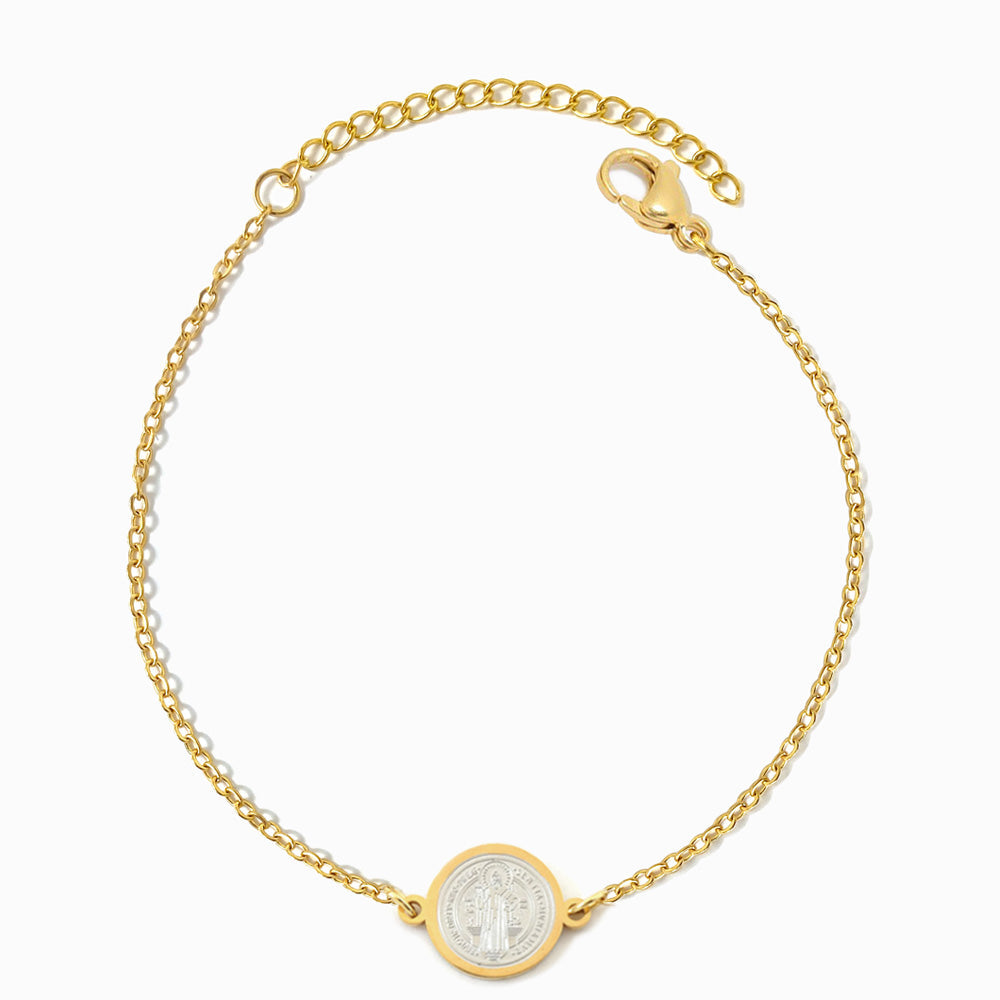Pulseira São Bento em Aço Inoxidável
