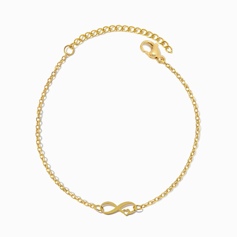 Pulseira Símbolo do Infinito em Aço Inoxidável