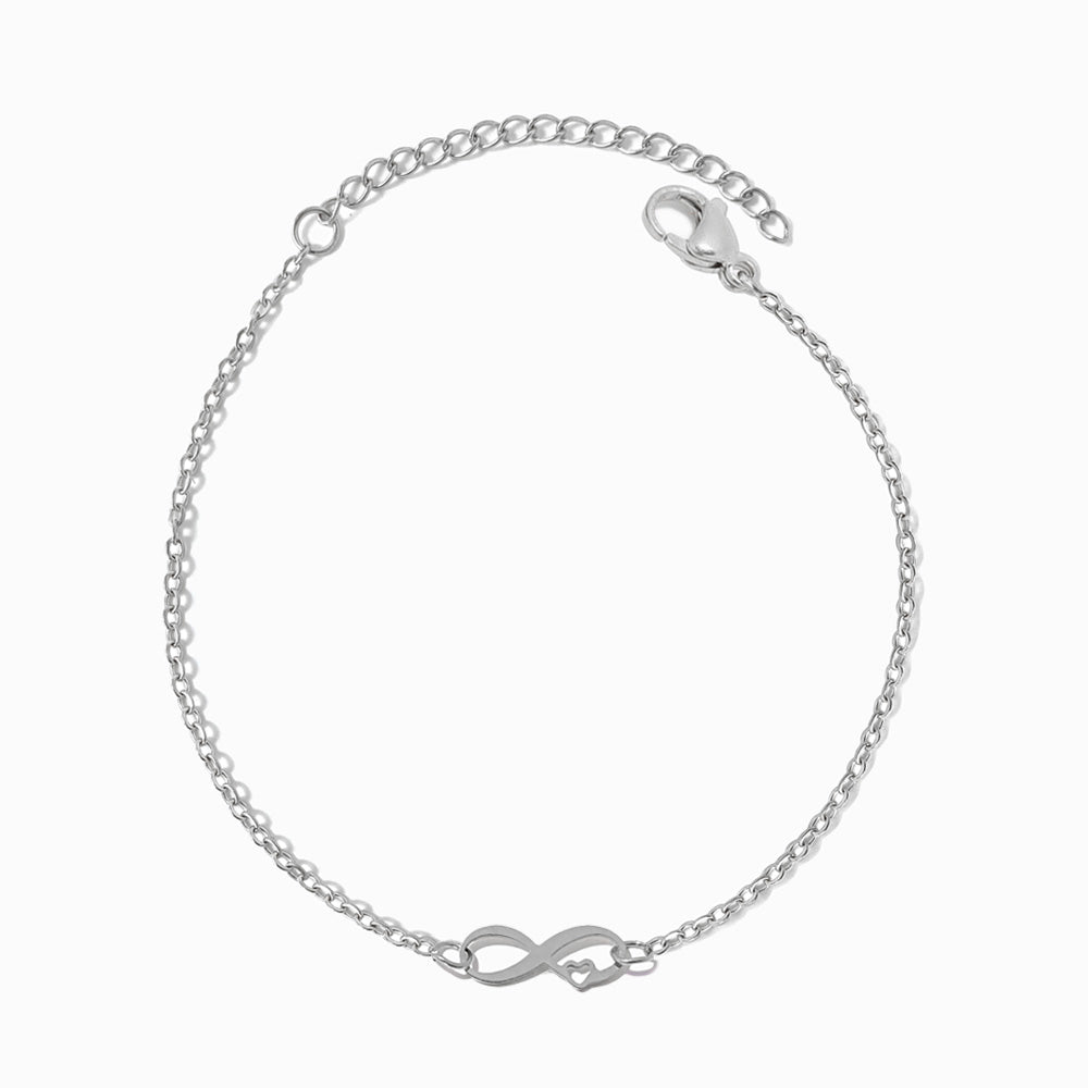 Pulseira Símbolo do Infinito em Aço Inoxidável