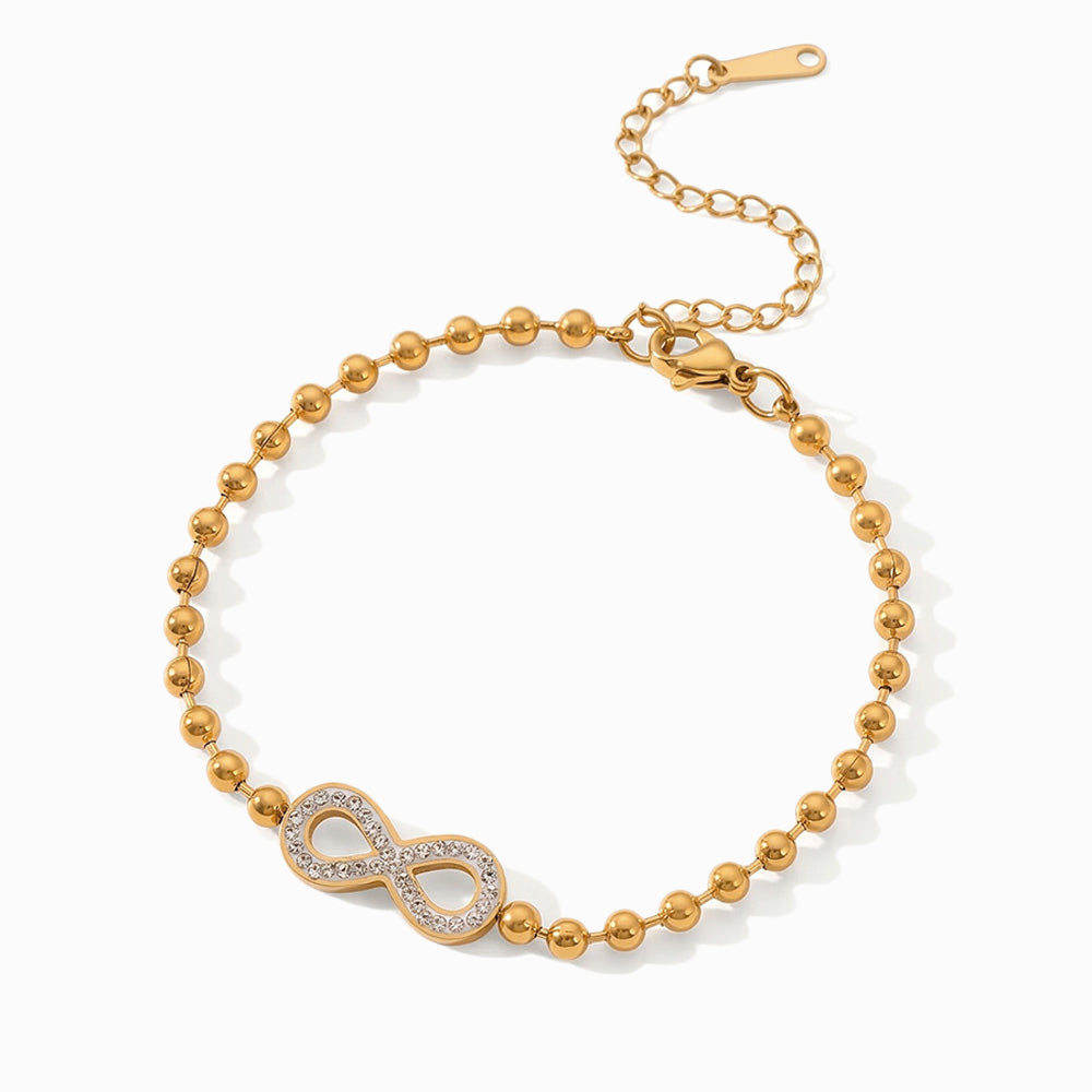 Pulseira Símbolo do Infinito em Aço Inoxidável