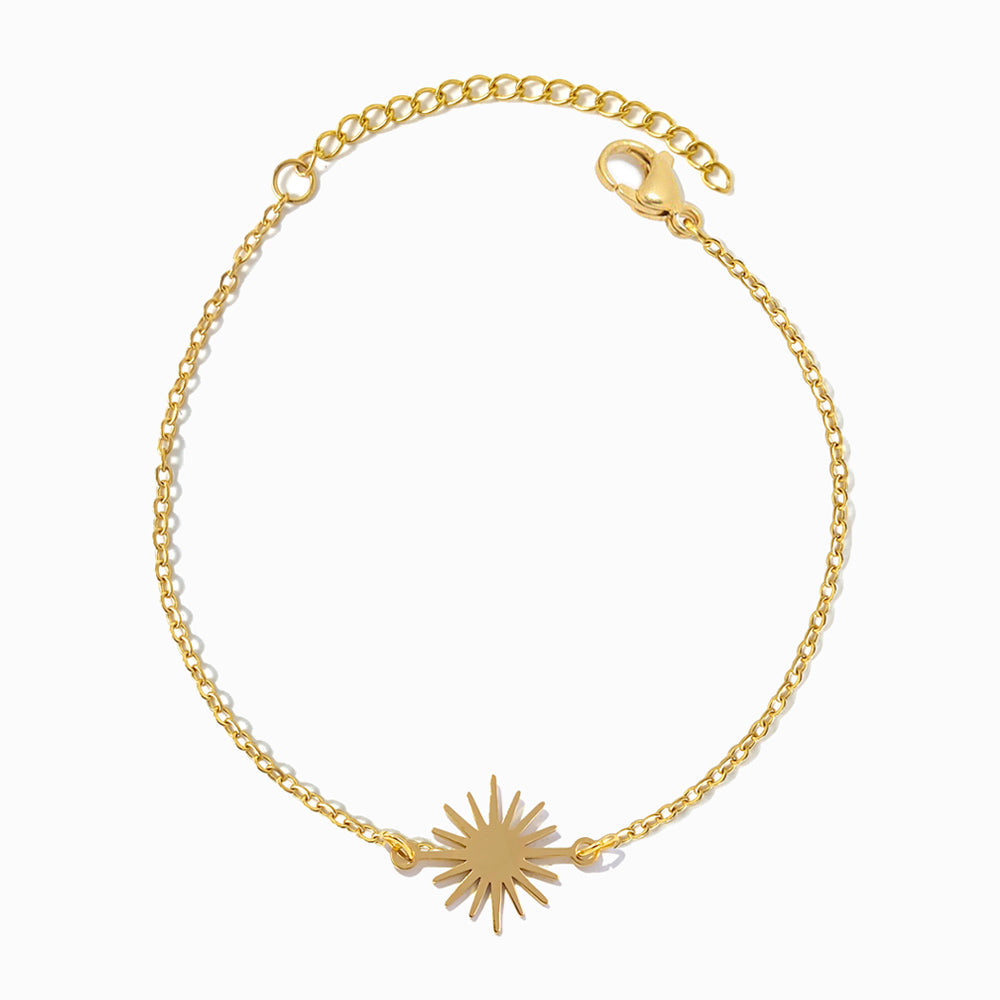 Pulseira Sol em Aço Inoxidável