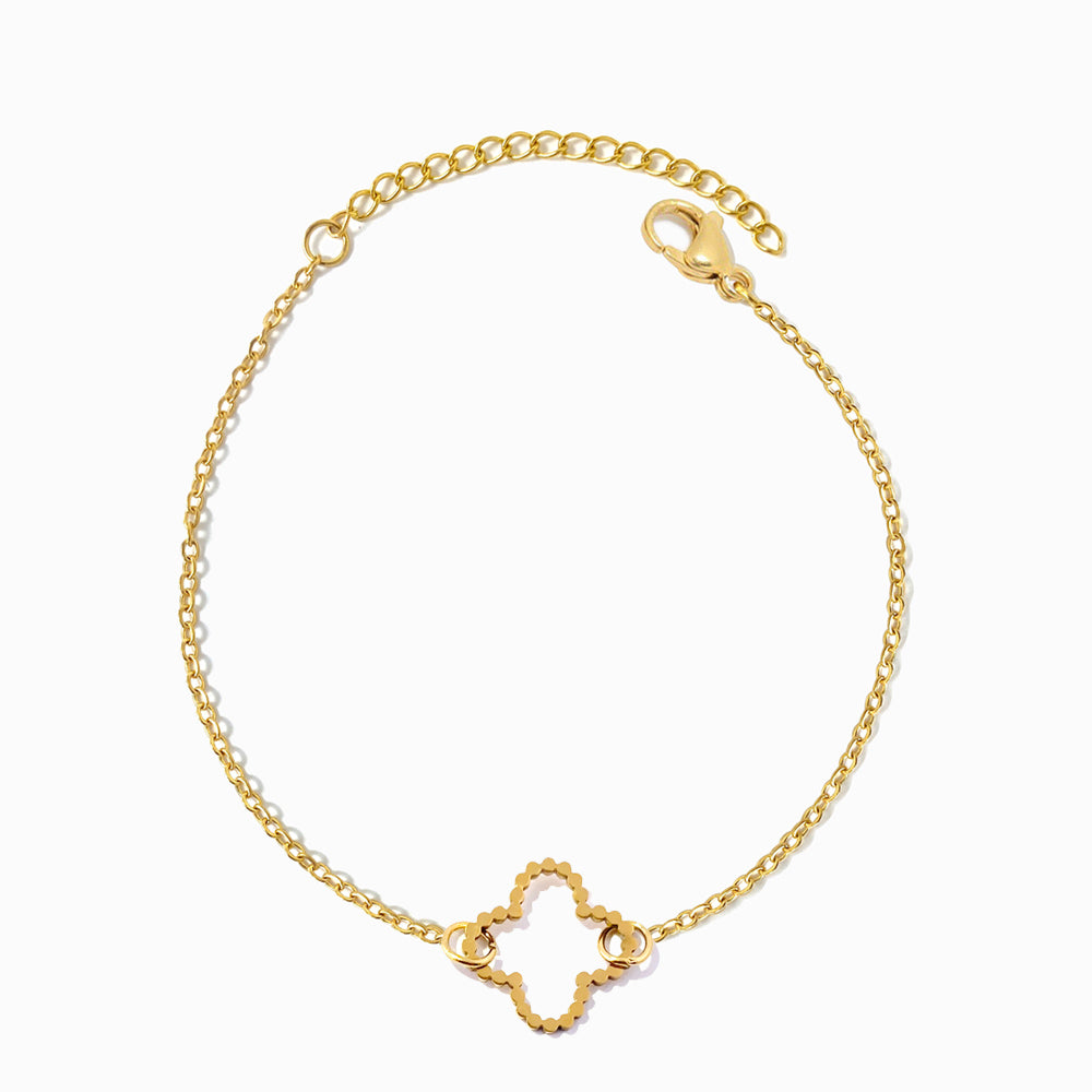 Pulseira Trevo em Aço Inoxidável