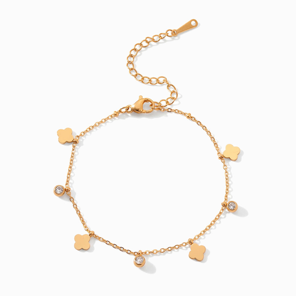 Pulseira Trevo em Aço Inoxidável
