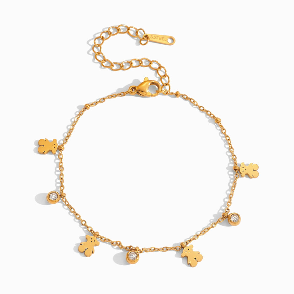 Pulseira Urso em Aço Inoxidável