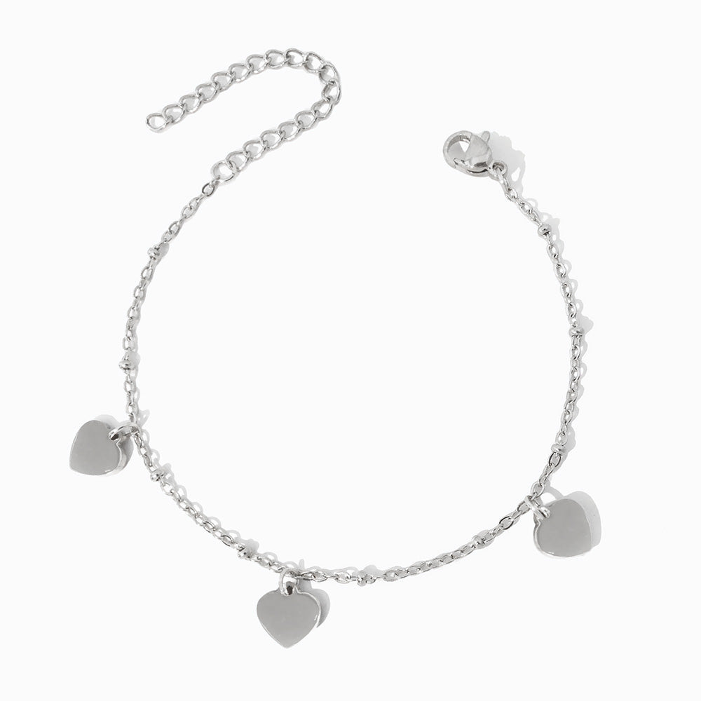 Pulseira Minimalista com Corações Sorraia
