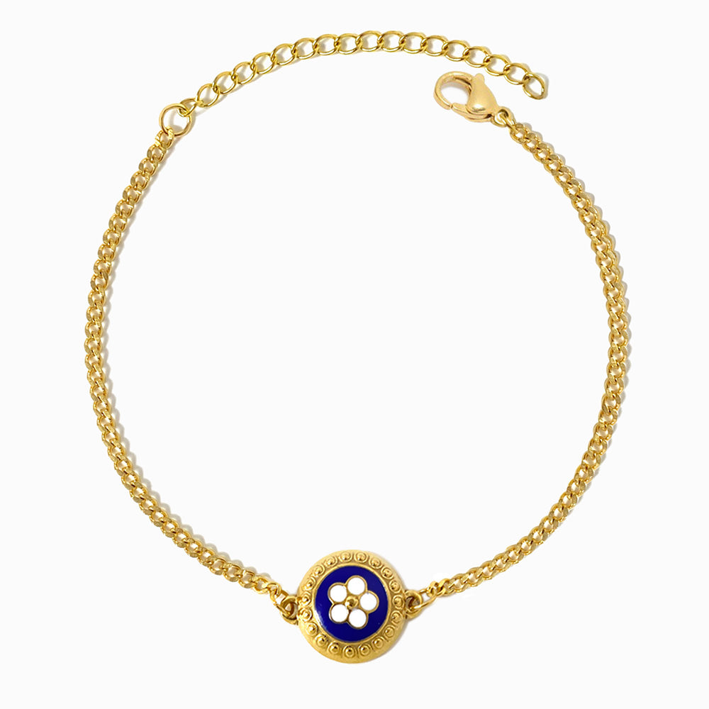 Pulseira Rosas Portuguesas em Aço Inoxidável