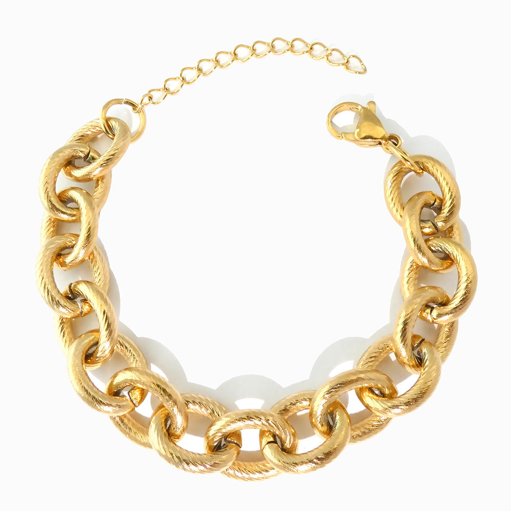 Pulseira Hip Hop em Aço Inoxidável