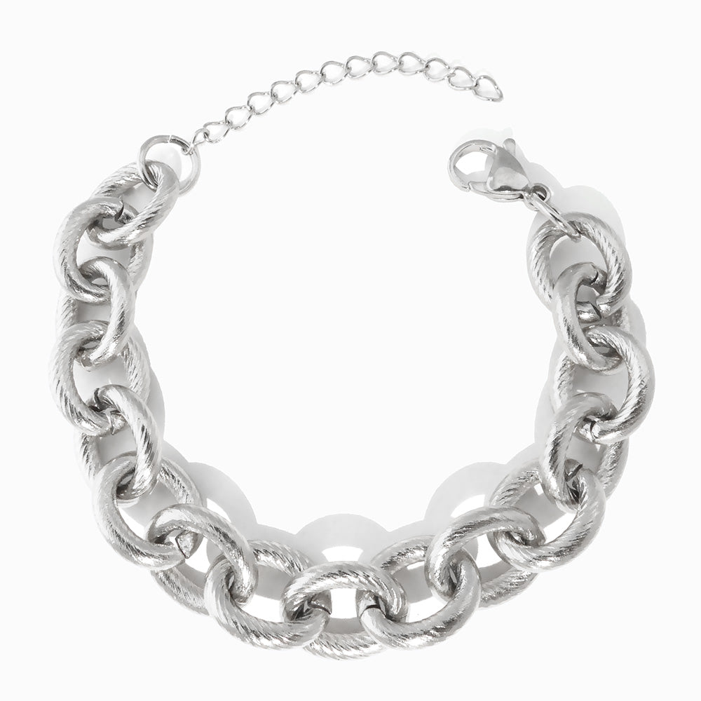 Pulseira Hip Hop em Aço Inoxidável