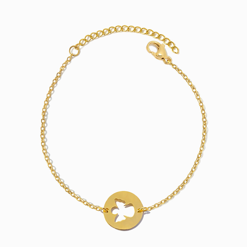 Pulseira Anjo em Aço Inoxidável