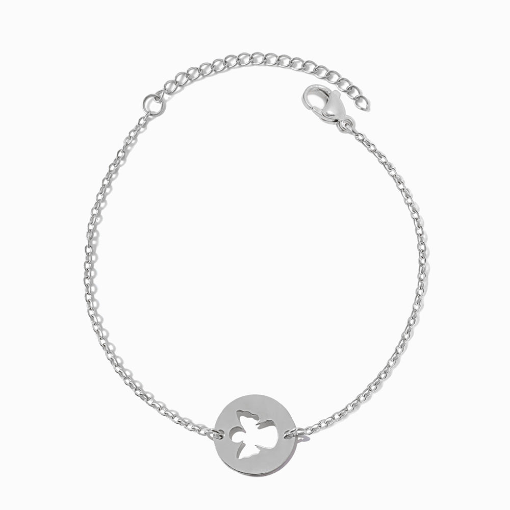 Pulseira Anjo em Aço Inoxidável