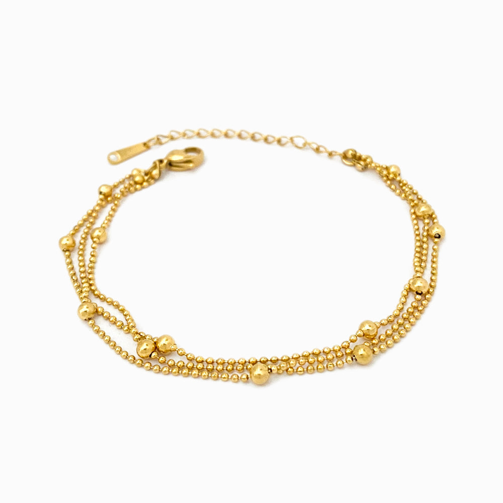 Pulseira Bolinhas em Aço Inoxidável