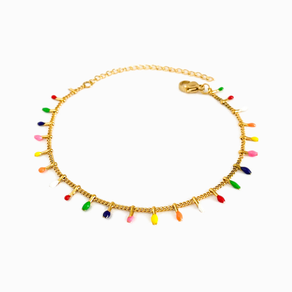 Pulseira Colorida em Aço Inoxidável