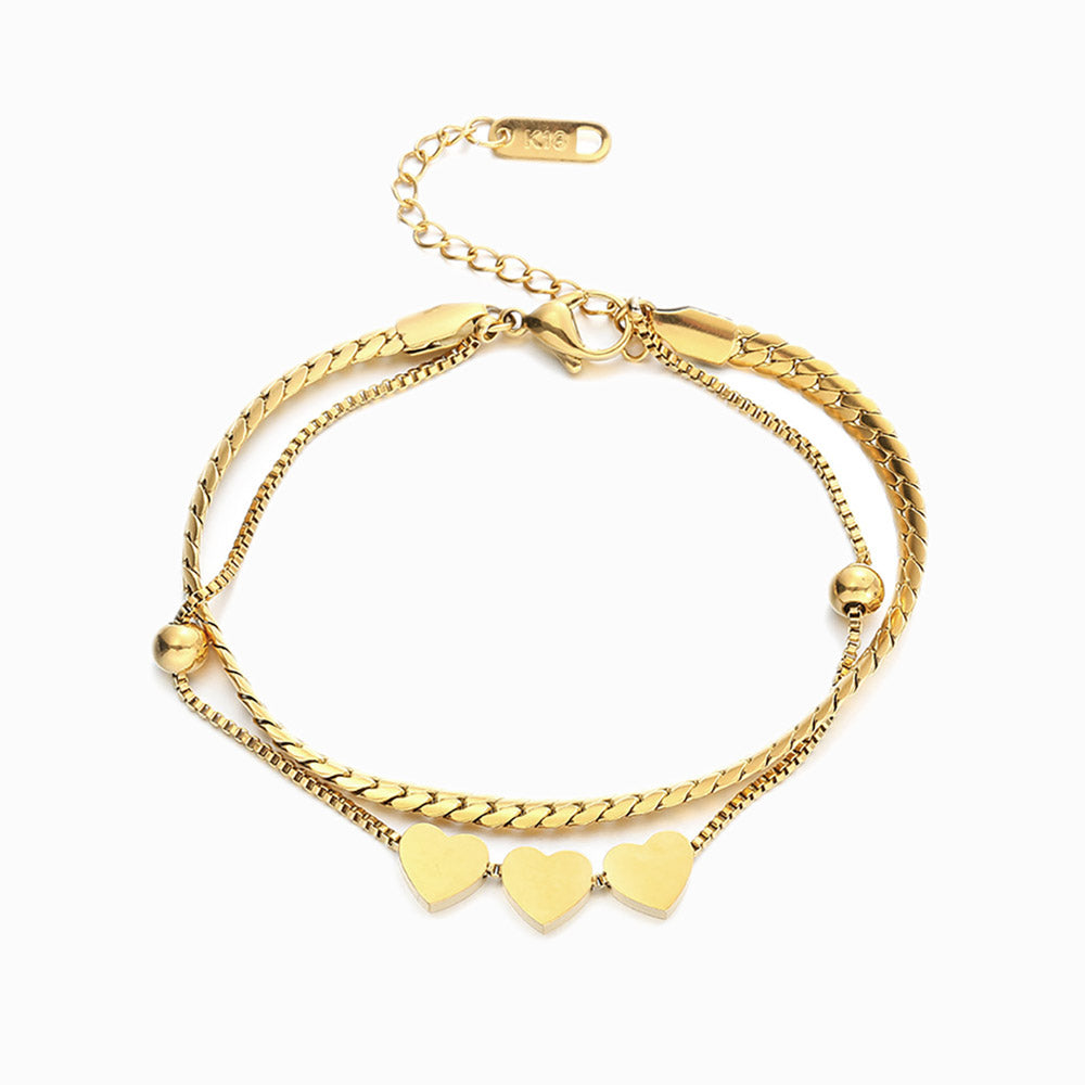 Pulseira Coração em Aço Inoxidável