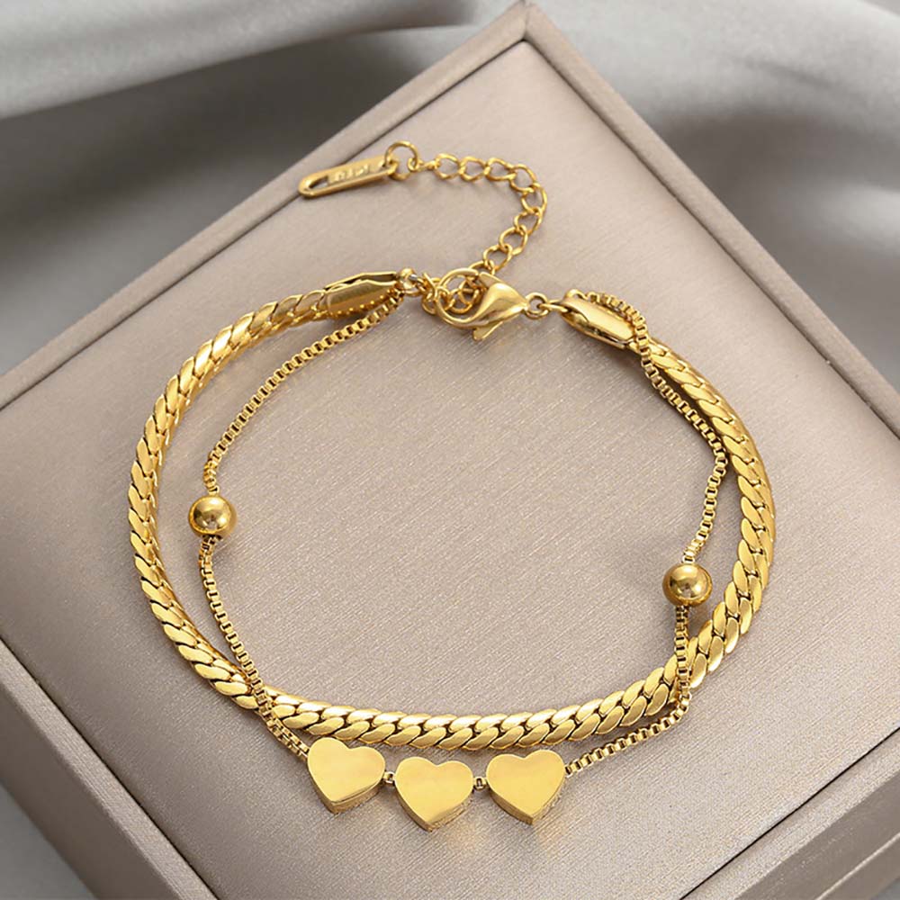 Pulseira Coração em Aço Inoxidável