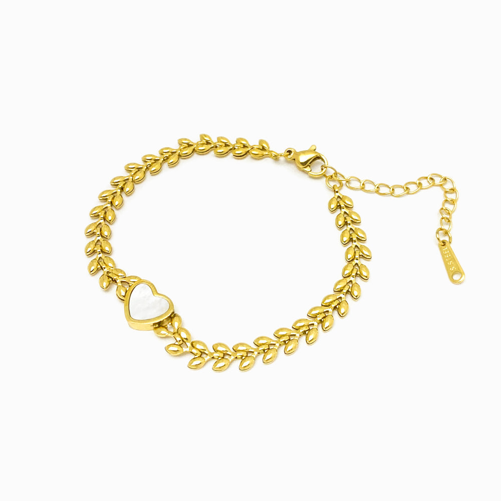 Pulseira Coração em Aço Inoxidável