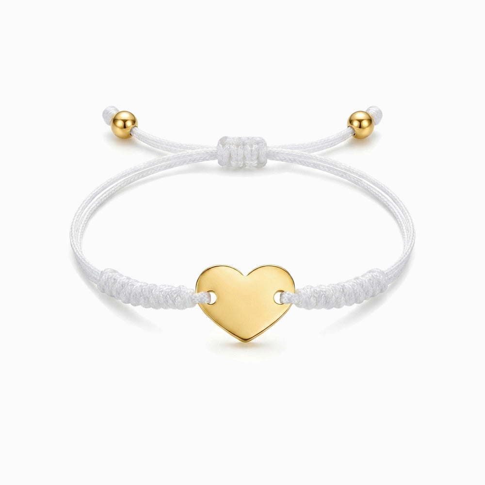 Pulseira Coração em Aço Inoxidável e Poliéster