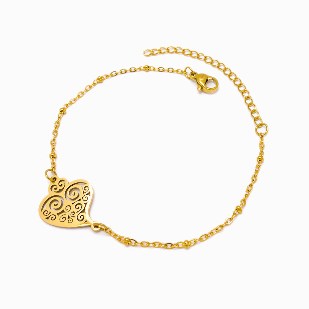 Pulseira Coração de Viana em Aço Inoxidável