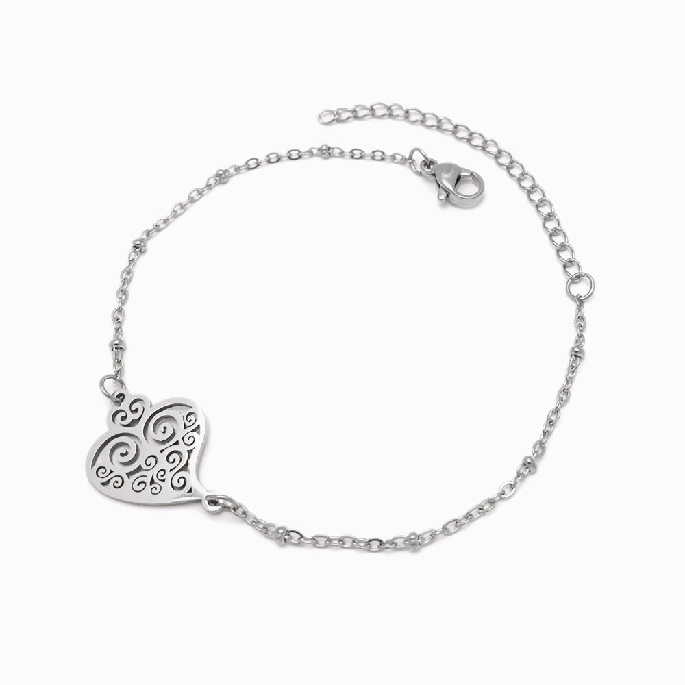 Pulseira Coração de Viana em Aço Inoxidável