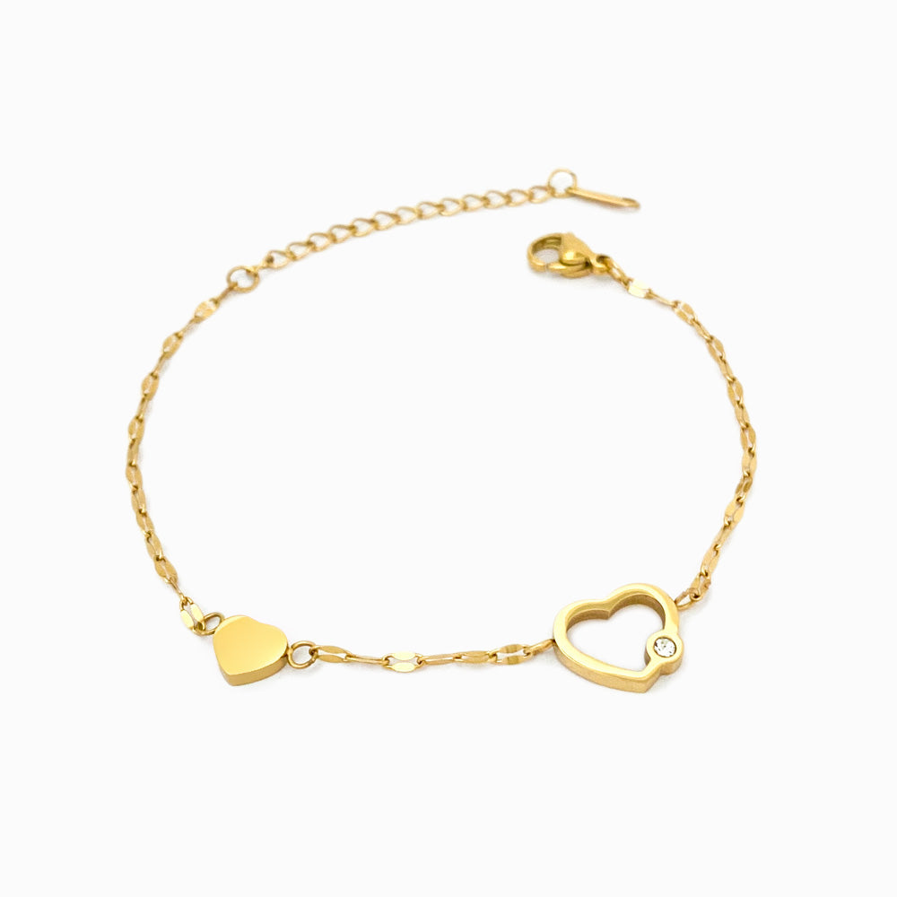 Pulseira Coração em Aço Inoxidável