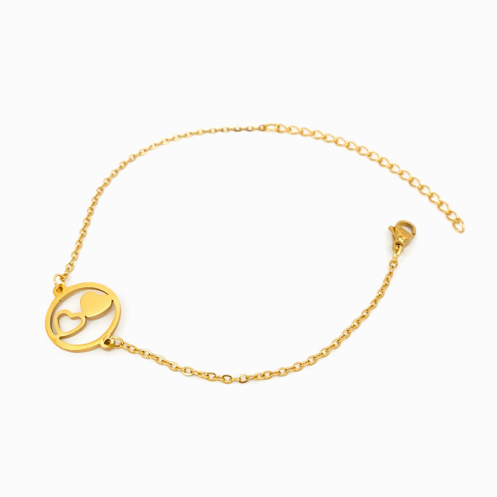 Pulseira Corações - Aço Inoxidável