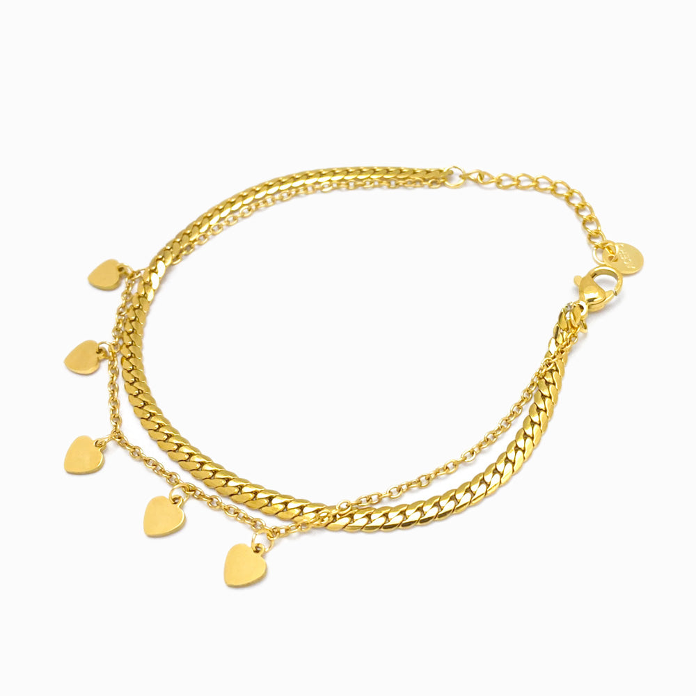 Pulseira Coração em Aço Inoxidável
