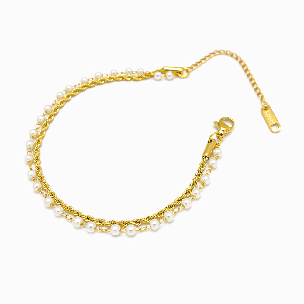 Pulseira Dupla - Aço Inoxidável