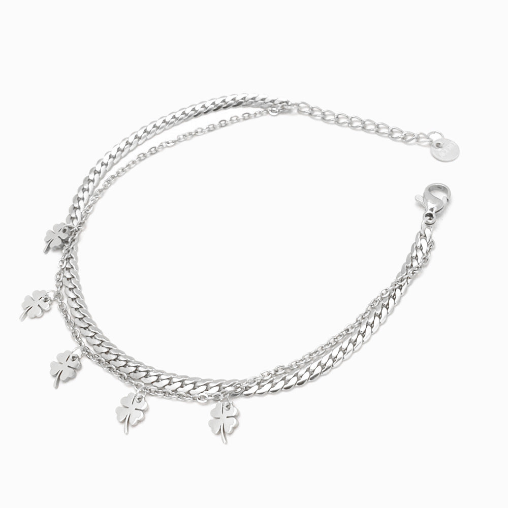 Pulseira Trevo em Aço Inoxidável