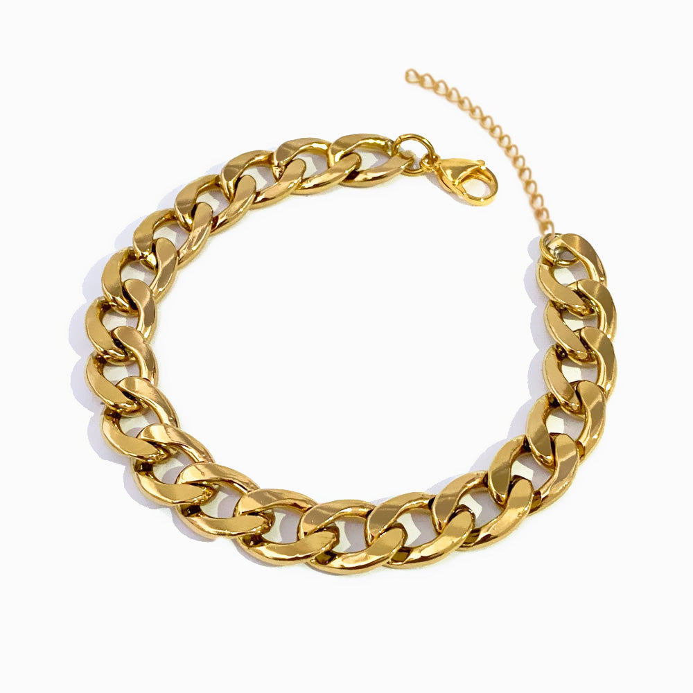 Pulseira Hip Hop 12mm em Aço Inoxidável