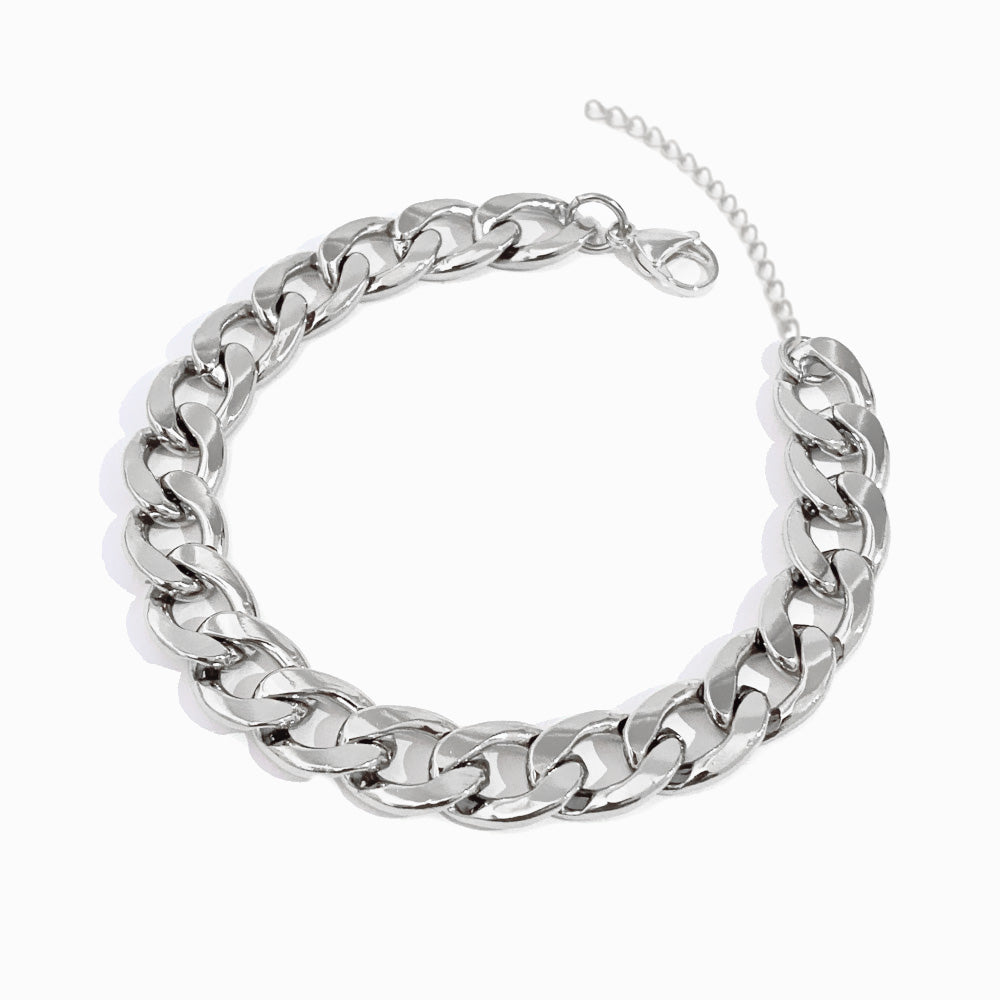 Pulseira Hip Hop 12mm em Aço Inoxidável