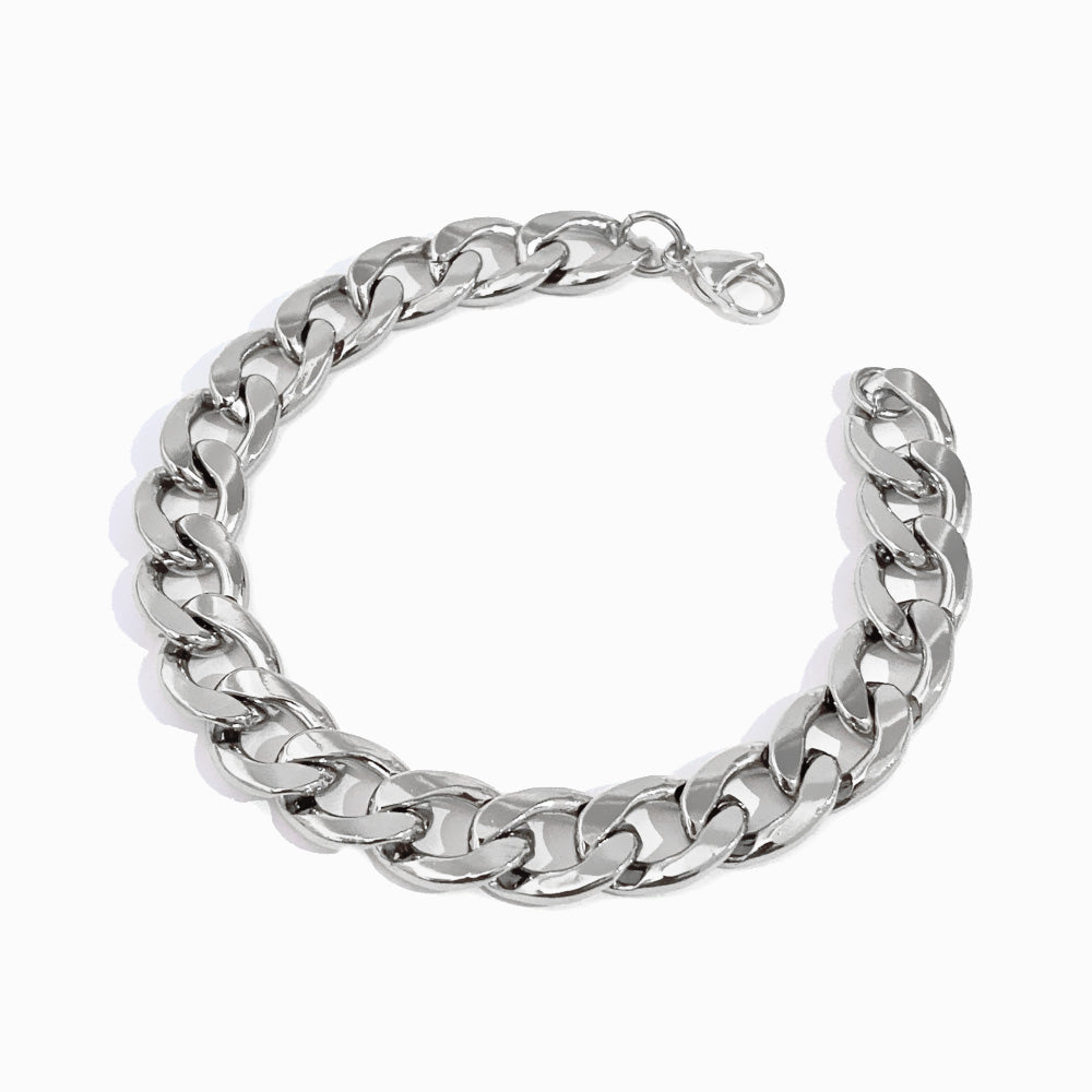 Pulseira Hip Hop 12mm em Aço Inoxidável