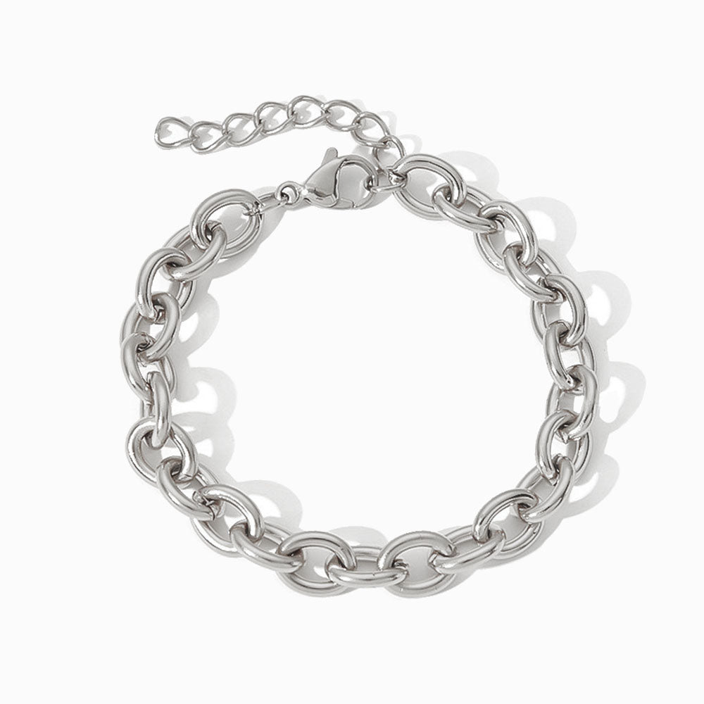Pulseira Hip Hop 12mm em Aço Inoxidável