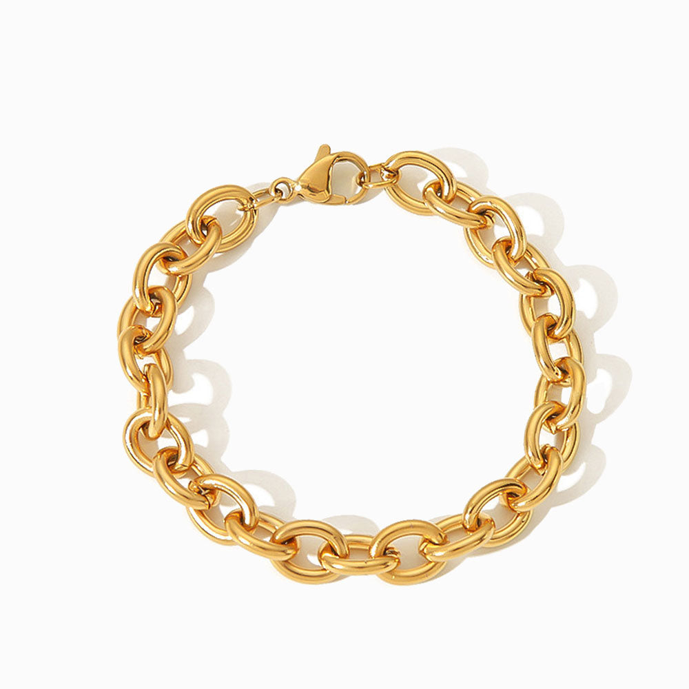 Pulseira Hip Hop 12mm em Aço Inoxidável