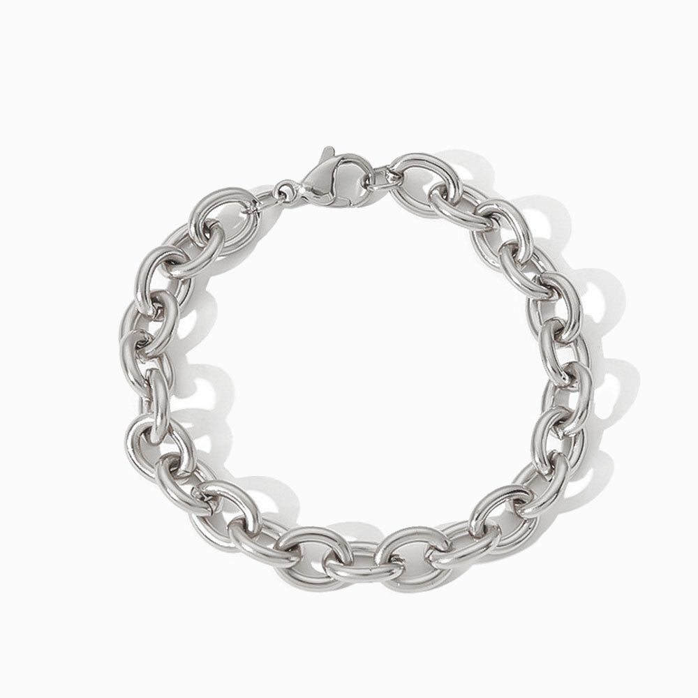 Pulseira Hip Hop 12mm em Aço Inoxidável