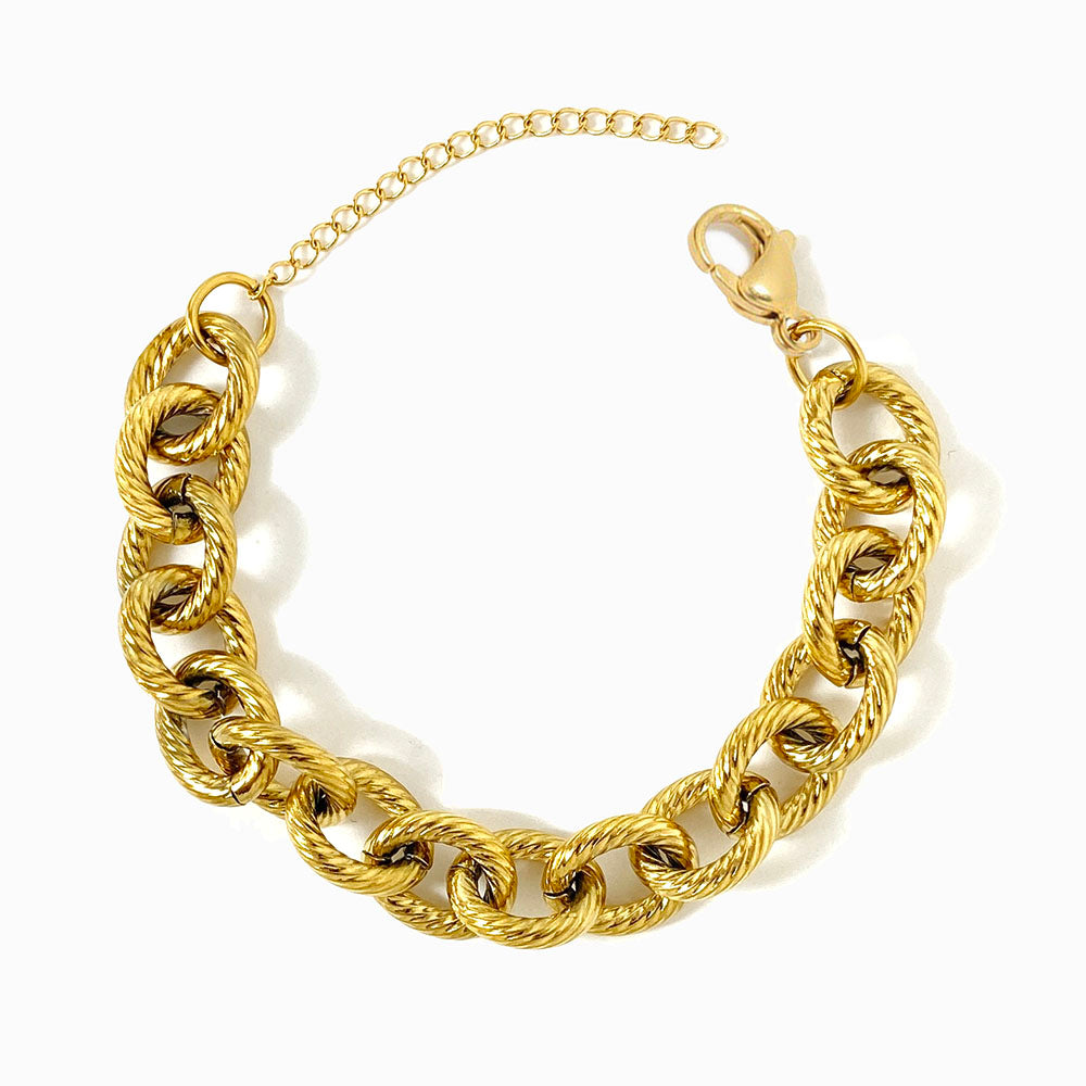 Pulseira Hip Hop 13mm em Aço Inoxidável