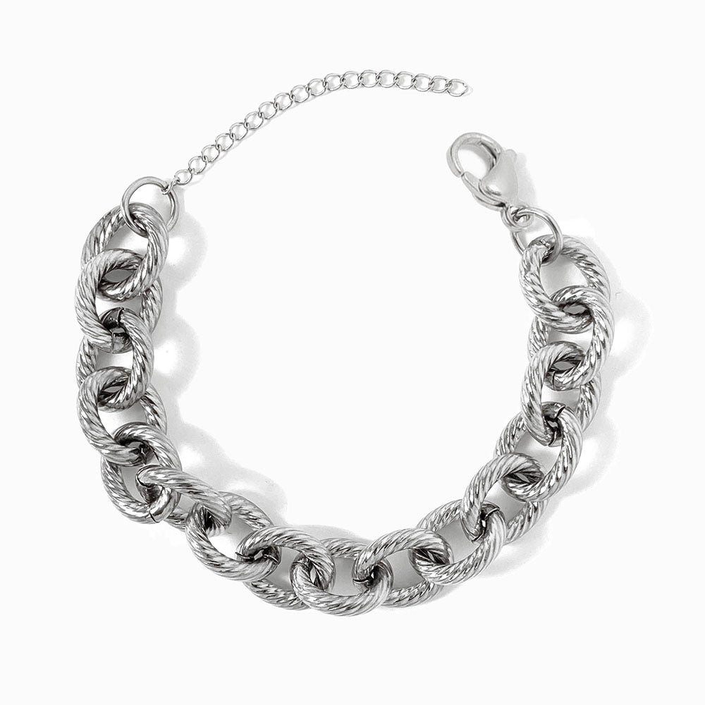 Pulseira Hip Hop 13mm em Aço Inoxidável