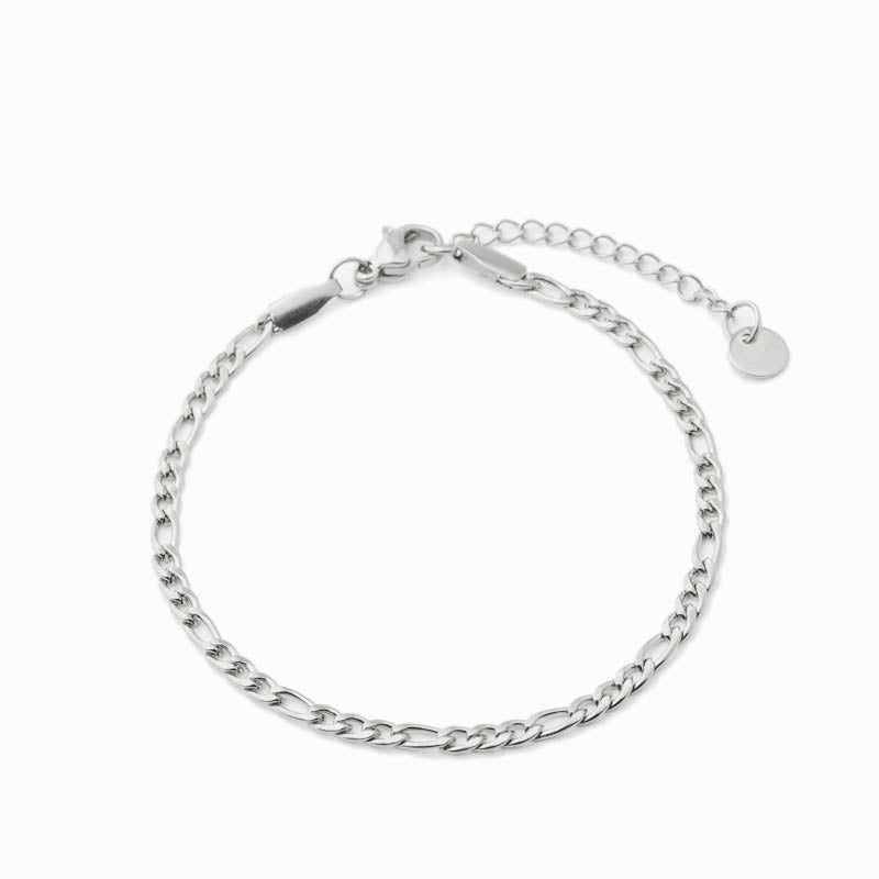Pulseira Fígaro 3mm em Aço Inoxidável