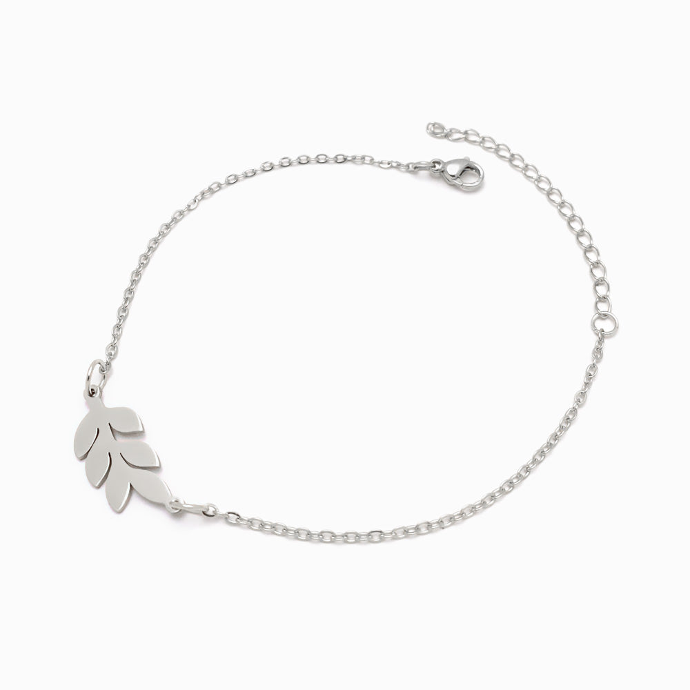 Pulseira Folha em Aço Inoxidável