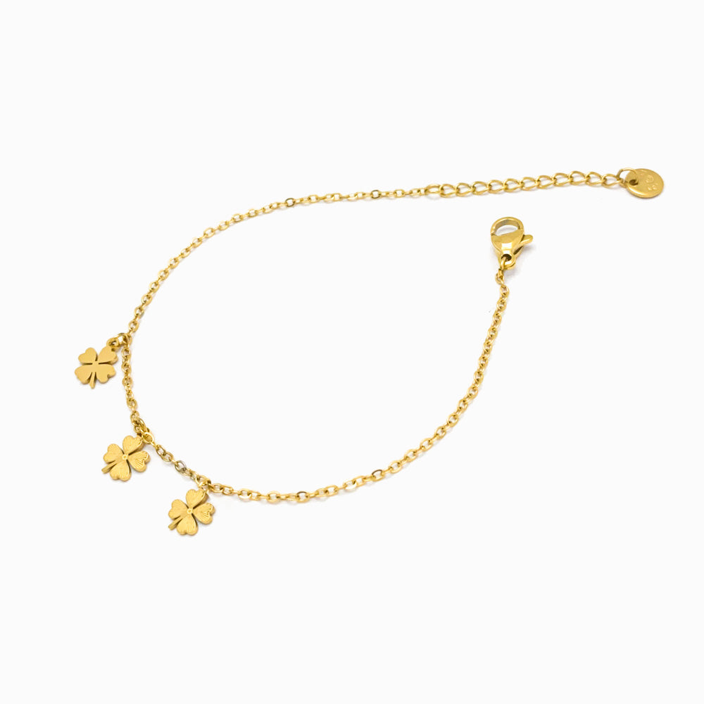 Pulseira Trevo em Aço Inoxidável