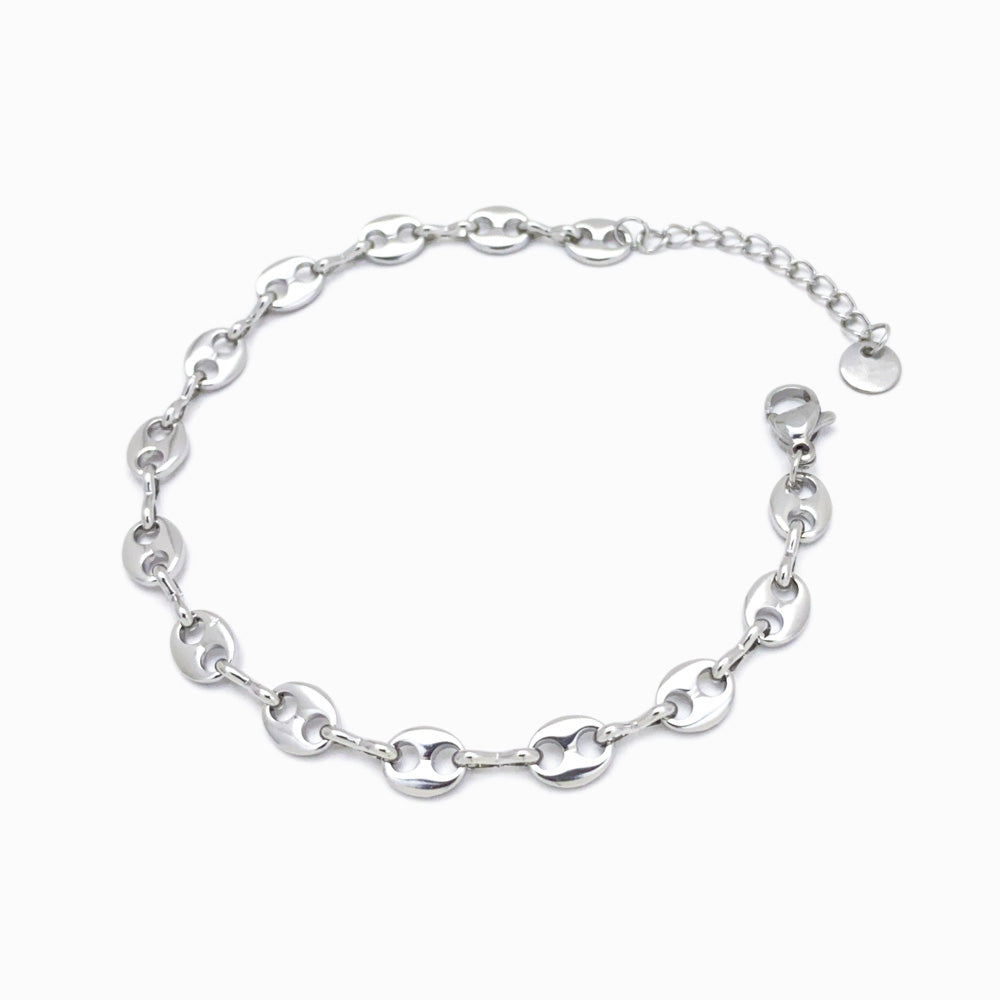 Pulseira Grãos de Café em Aço Inoxidável
