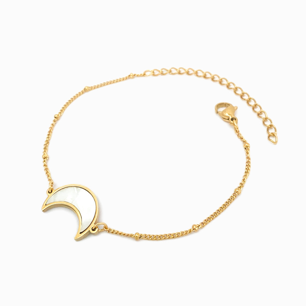 Pulseira Lua em Aço Inoxidável