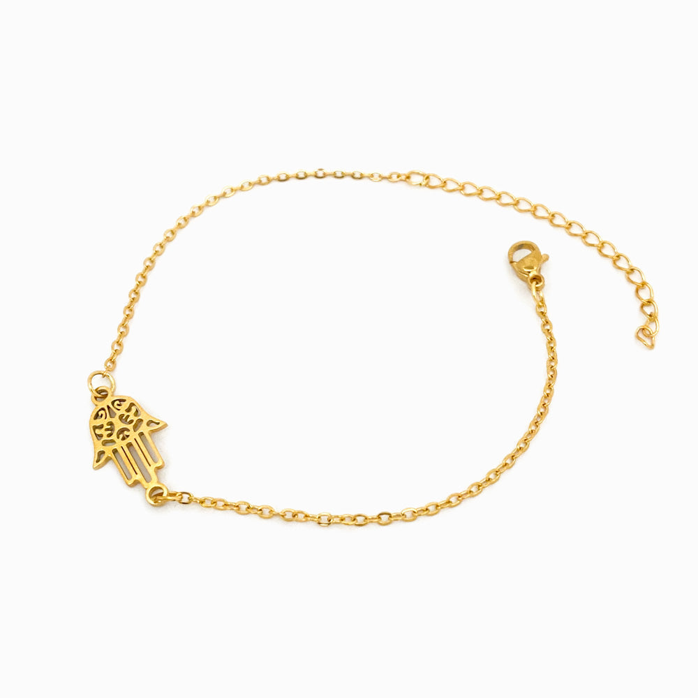 Pulseira Mão de Fátima - Aço Inoxidável