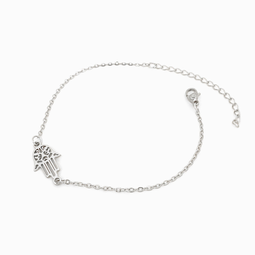 Pulseira Mão de Fátima - Aço Inoxidável