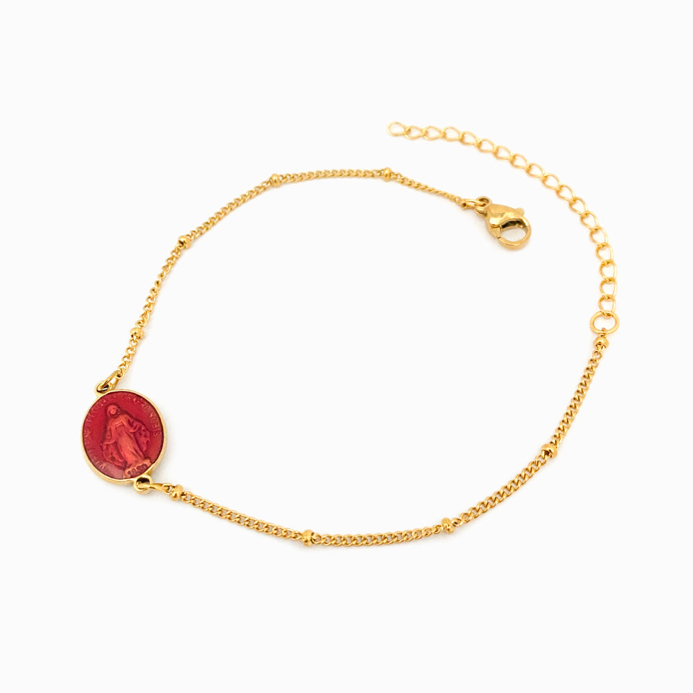 Pulseira Nossa Senhora em Aço Inoxidável