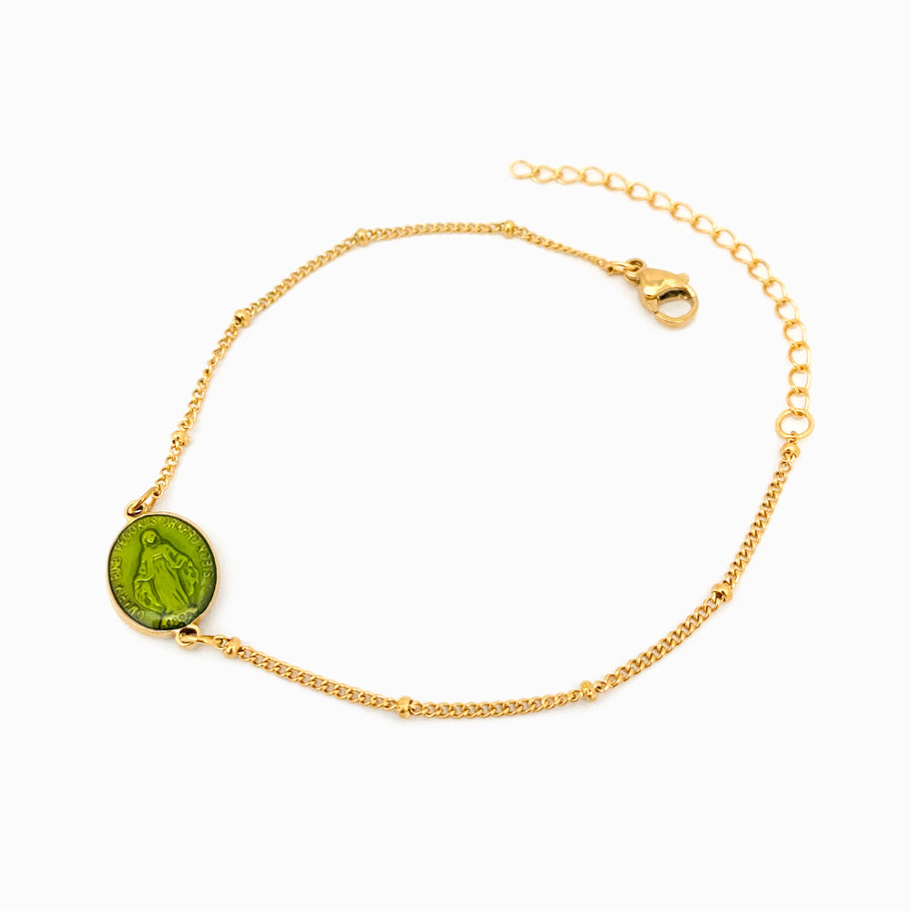Pulseira Nossa Senhora em Aço Inoxidável