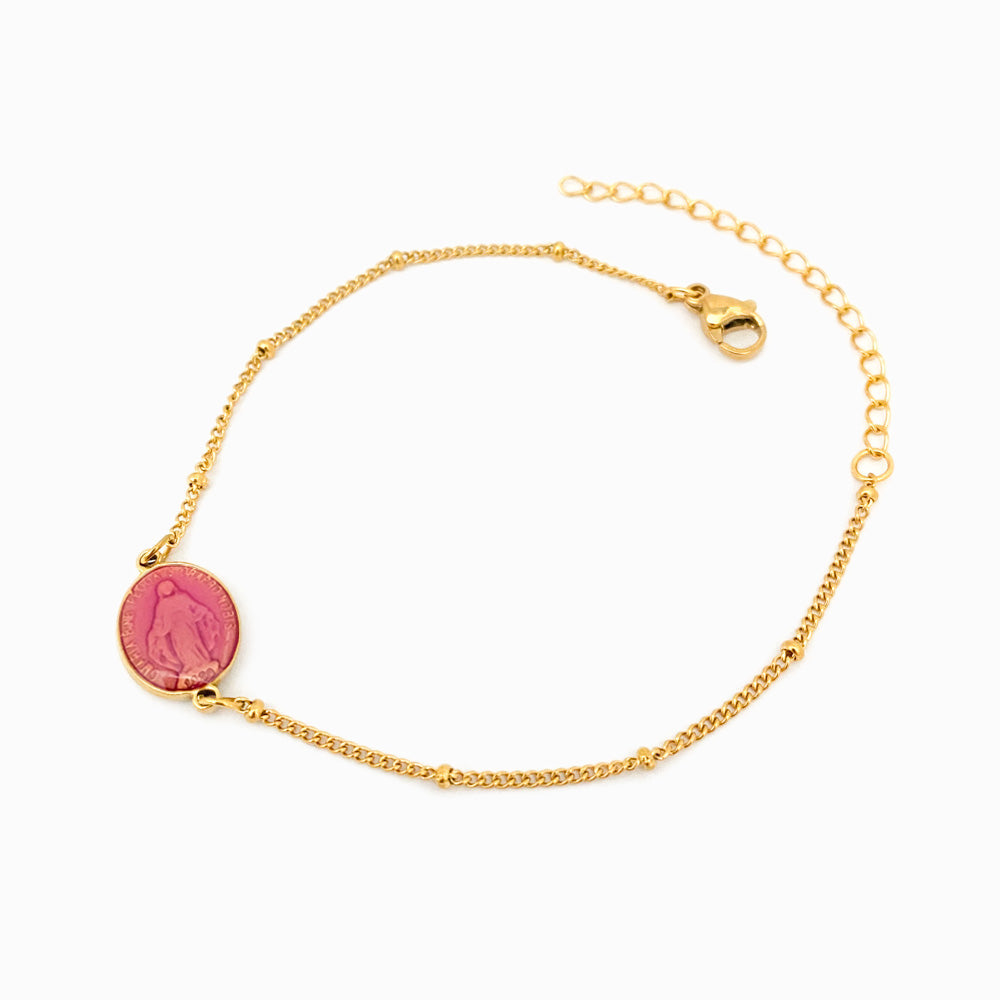 Pulseira Nossa Senhora em Aço Inoxidável