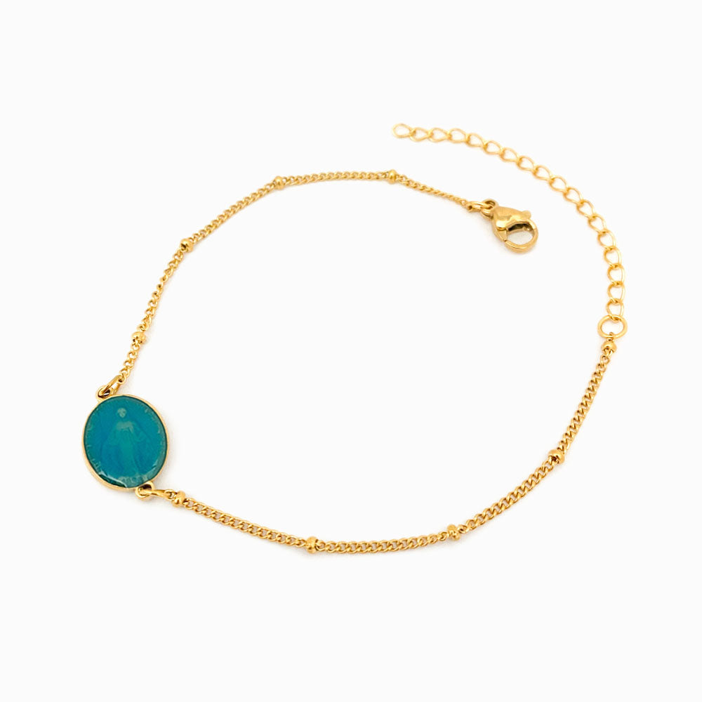 Pulseira Nossa Senhora em Aço Inoxidável