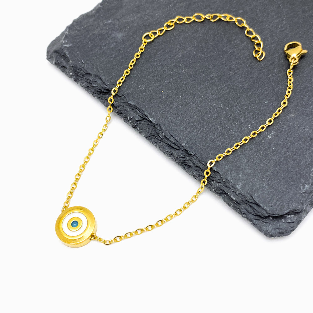 Pulseira Olho Turco em Aço Inoxidável